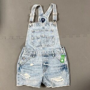GAP Kids Faded Blue Denim Overalls